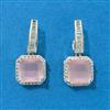 Cz Delicate Earring With Rhodium Plating