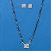 American Diamond Delicate Mangalsutra With 2 Tone Rhodium Plating