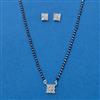 American Diamond Delicate Mangalsutra With 2 Tone Rhodium Plating