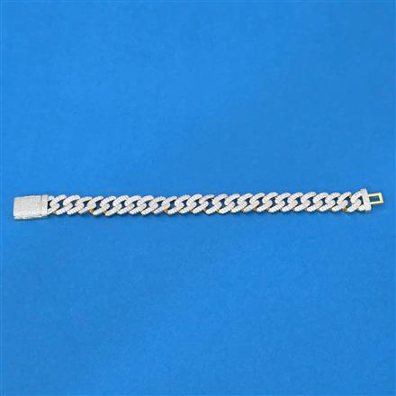 Cz Classic Bracelet With 2 Tone Rhodium Plating