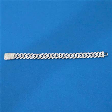 Cz Classic Bracelet With 2 Tone Rhodium Plating