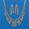 Cz Classic Necklace Set With 2 Tone Plating