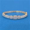 American Diamond Delicate Kada With Carat 2 Tone Rhodium Plating