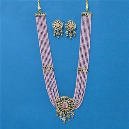 Cz Classic Pendant Set With Mehndi Plating