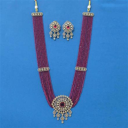 Cz Classic Pendant Set With Mehndi Plating