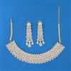 Cz Classic Necklace Set With 2 Tone Rhodium Plating