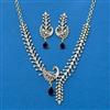 Cz Classic Necklace Set With 2 Tone Plating