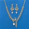 Cz Classic Necklace Set With 2 Tone Plating