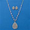 American Diamond Classic Pendant Set With 2 Tone Plating