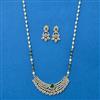 American Diamond Moti Pendant Set With 2 Tone Plating