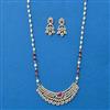 American Diamond Moti Pendant Set With 2 Tone Plating