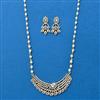 American Diamond Moti Pendant Set With 2 Tone Plating