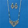 American Diamond Moti Pendant Set With 2 Tone Plating