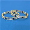 American Diamond Classic Bangles With 2 Tone Plating