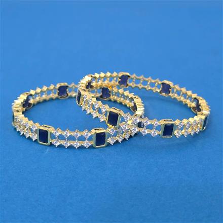 American Diamond Classic Bangles With 2 Tone Plating