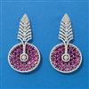 American Diamond Classic Earring With Rhodium Plating