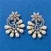 American Diamond Classic Earring With Black 2 Tone Rhodium Plating