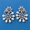 American Diamond Classic Earring With Black 2 Tone Rhodium Plating