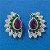 American Diamond Classic Earring With Rhodium Plating