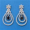 American Diamond Classic Earring With Rhodium Plating