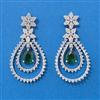 American Diamond Classic Earring With Rhodium Plating