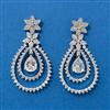 American Diamond Classic Earring With Rhodium Plating