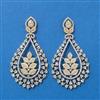 American Diamond Classic Earring With Carat 2 Tone Rhodium Plating