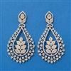 American Diamond Classic Earring With Carat 2 Tone Rhodium Plating