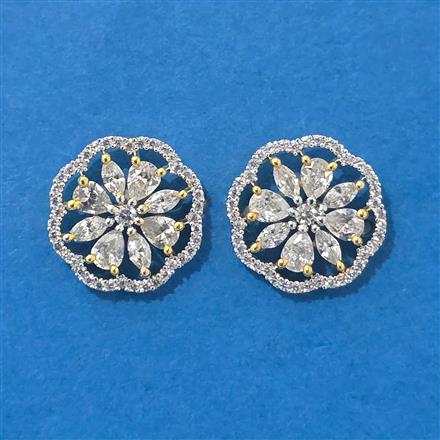 American Diamond Tops With 2 Tone Rhodium Plating