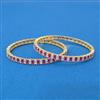 American Diamond Classic Bangles With 2 Tone Plating
