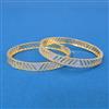 American Diamond Classic Bangles With 2 Tone Plating
