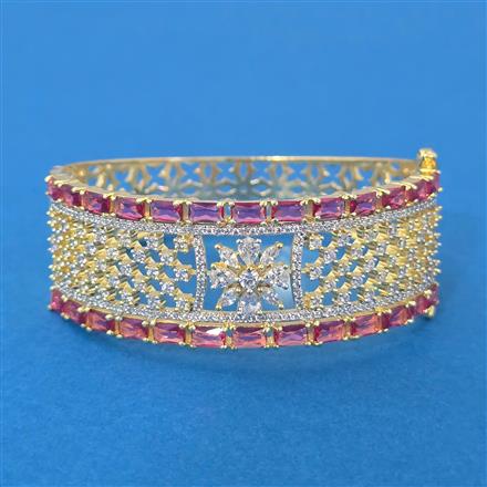 Cz Openable Kada With 2 Tone Plating