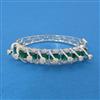 Cz Openable Kada With Rhodium Plating
