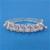 Cz Openable Kada With Rhodium Plating