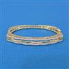 Cz Openable Kada With 2 Tone Rhodium Plating