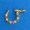 Cz Pressing Nose Ring With Gold Plating