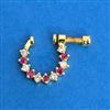 Cz Pressing Nose Ring With Gold Plating