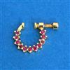 Cz Pressing Nose Ring With Gold Plating