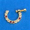 Cz Pressing Nose Ring With Gold Plating