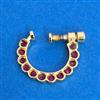 Cz Pressing Nose Ring With Gold Plating