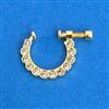 Cz Pressing Nose Ring With Gold Plating