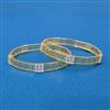 American Diamond Classic Bangles With 2 Tone Plating