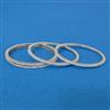 Cz Classic Bangles With Rhodium Plating