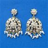 Cz Moti Earring With Gold Plating