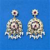 Cz Moti Earring With Gold Plating