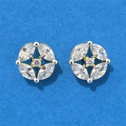 Cz Tops With 2 Tone Rhodium Plating