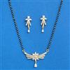 Cz Classic Mangalsutra With 2 Tone Rhodium Plating