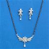 Cz Classic Mangalsutra With 2 Tone Rhodium Plating