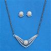 Cz Classic Mangalsutra With 2 Tone Rhodium Plating