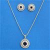 Cz Classic Pendant Set With 2 Tone Plating